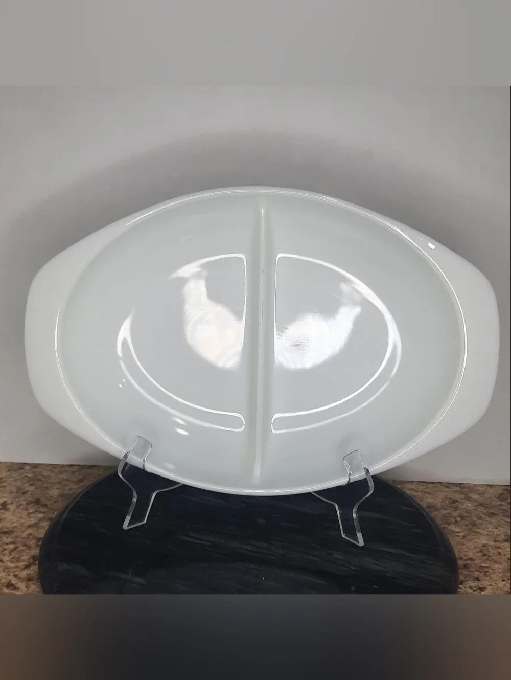 Pyrex White Opal Divided Casserole Dish